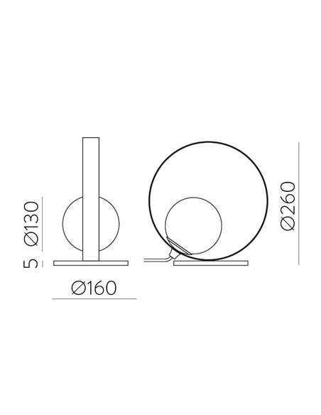 Lámpara de Lámparas de Mesa Halo