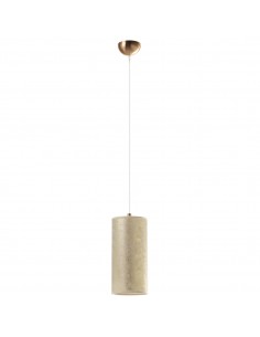 Pendant lamp in gold/silver synthetic fiber 15 cm - Selma - Exo - Novolux 2