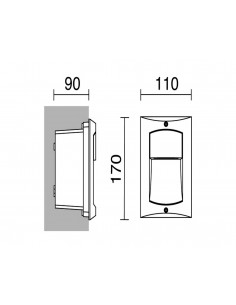 IP65 LED SMD outdoor recessed wall light - Lara - Dopo - Novolux Lighting